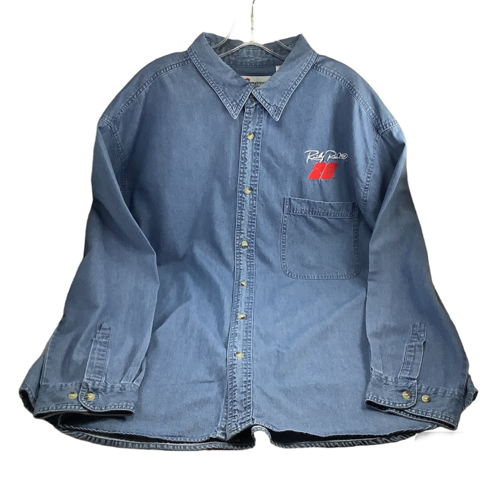 VTG Men's NASCAR #28 Ricky Rudd Competitor's View Denim Shirt XL